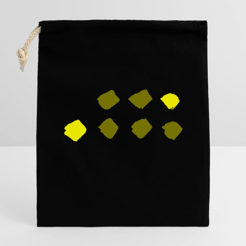 Plaid Pattern - Dots Pattern Closable cotton gift bag (14x20cm)