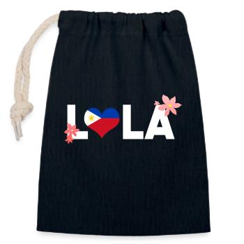 Philippines Filipino Flag Pride I Cadeau - Sac cadeau en coton avec cordon (14 x 20 cm) - bleu marine - Devant