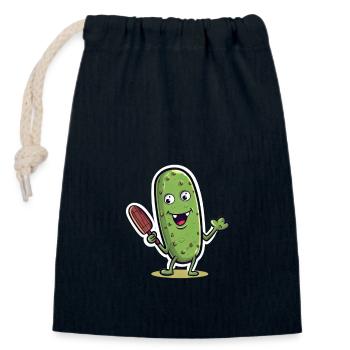 Pickleball Picklepaddle Pickle Sport - Closable cotton gift bag (14x20cm) - navy - Front