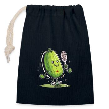 Pickleball Picklepaddle Pickle Sport - Closable cotton gift bag (14x20cm) - navy - Front