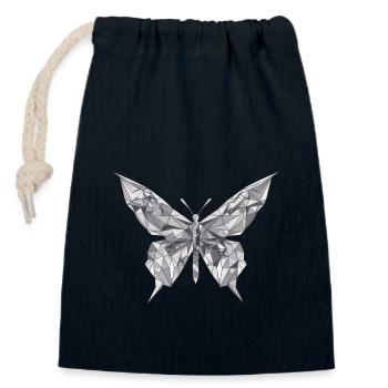 Origami Butterfly Japanese Art - Closable cotton gift bag (14x20cm) - navy - Front