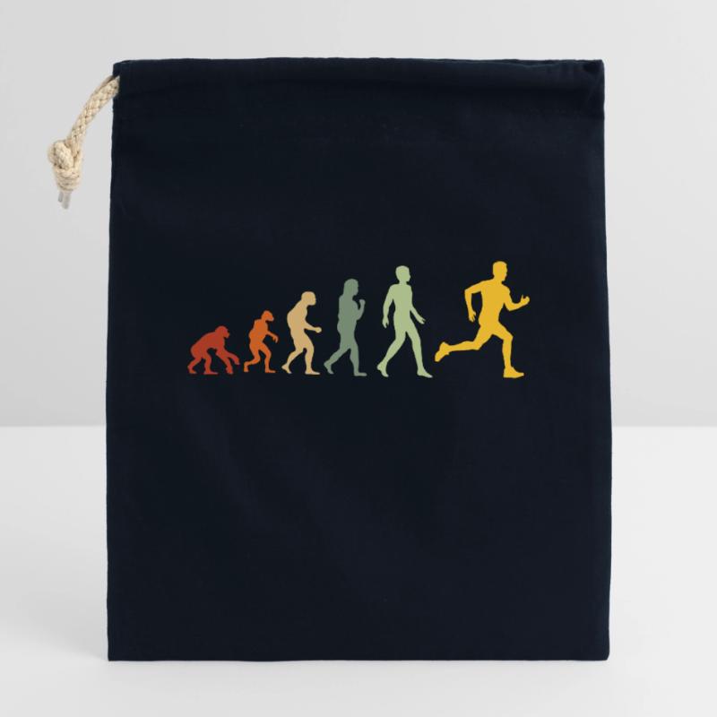 Évolution à triathlon - Running Evolution Sac cadeau en coton avec cordon (14 x 20 cm)