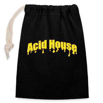 Acid House Music - Closable cotton gift bag (14x20cm) - black - Front