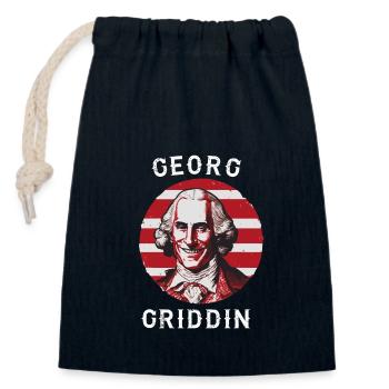 George Washington Griddy George | GEORGE GRIDDIN - Closable cotton gift bag (14x20cm) - navy - Front