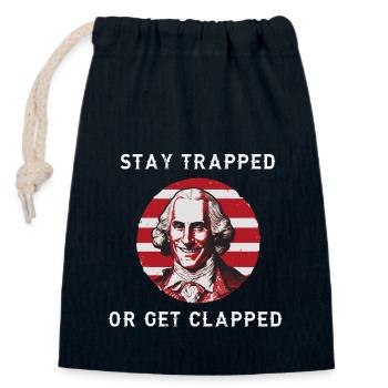 Buckle up | GEORGE GRIDDIN - Closable cotton gift bag (14x20cm) - navy - Front