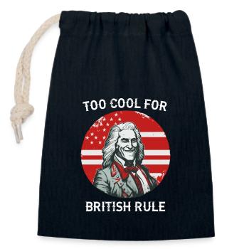 TOO COOL FOR BRITISH RULE | GEORGE Washington - Closable cotton gift bag (14x20cm) - navy - Front
