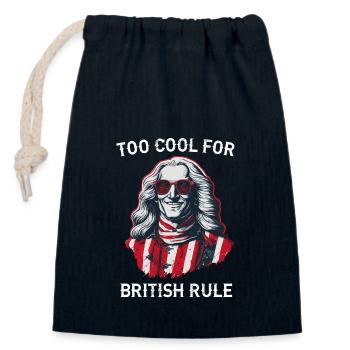 TOO COOL FOR BRITISH RULE | GEORGE Washington - Closable cotton gift bag (14x20cm) - navy - Front
