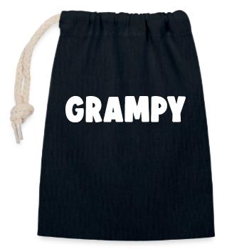 GRAMPY - Verschließbarer Geschenkbeutel aus Baumwolle (14x20cm) - Navy - Vorne