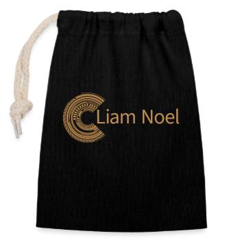 Für Liam Noel - Verschließbarer Geschenkbeutel aus Baumwolle (14x20cm) - Schwarz - Vorne