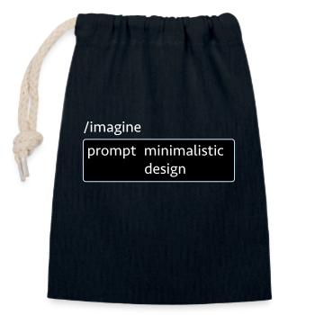 AI-Prompt Bilddesign Spruch Informatik KI Computer - Verschließbarer Geschenkbeutel aus Baumwolle (14x20cm) - Navy - Vorne