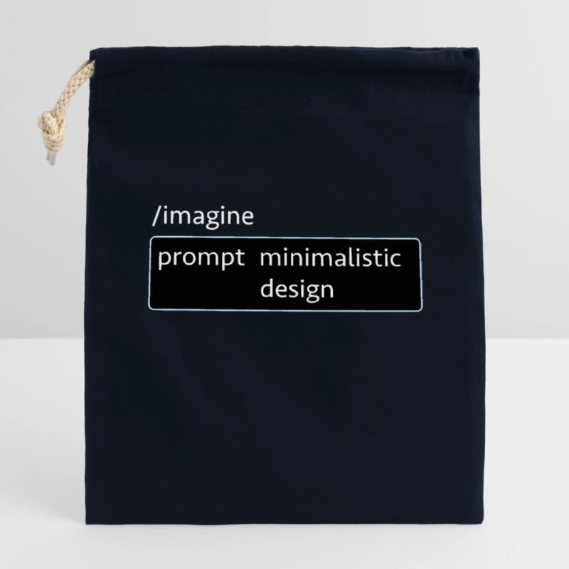 AI-Prompt Bilddesign Spruch Informatik KI Computer Verschließbarer Geschenkbeutel aus Baumwolle (14x20cm)
