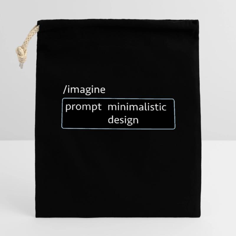 AI-Prompt Bilddesign Spruch Informatik KI Computer Verschließbarer Geschenkbeutel aus Baumwolle (14x20cm)