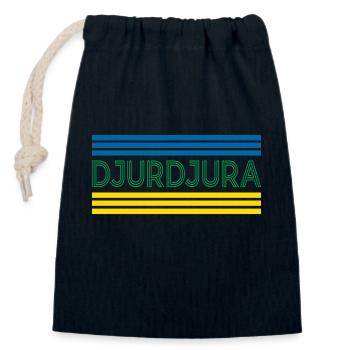 Djurdjura - Sac cadeau en coton avec cordon (14 x 20 cm) - bleu marine - Devant