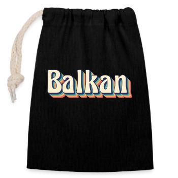 Balkan Papa bosnien serbien kroatien montenegro kosovo - Verschließbarer Geschenkbeutel aus Baumwolle (14x20cm) - Schwarz - Vorne