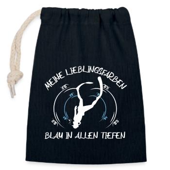 Taucher tauchen Sporttaucher Gerätetauchen - Verschließbarer Geschenkbeutel aus Baumwolle (14x20cm) - Navy - Vorne