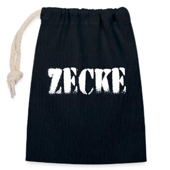 Zecke - Verschließbarer Geschenkbeutel aus Baumwolle (14x20cm) - Navy - Vorne