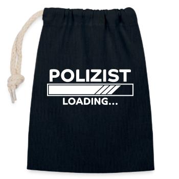 Polizist Spruch Polizei Lustiges Polizist Geschenk - Verschließbarer Geschenkbeutel aus Baumwolle (14x20cm) - Navy - Vorne