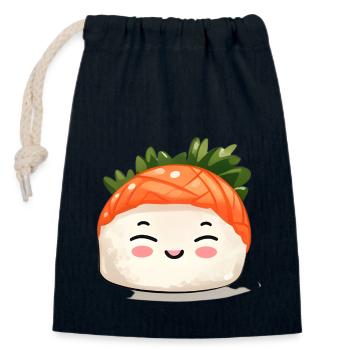 Sushi - Verschließbarer Geschenkbeutel aus Baumwolle (14x20cm) - Navy - Vorne