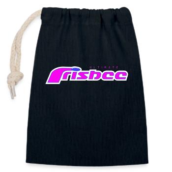 ultimate frisbee purple - Verschließbarer Geschenkbeutel aus Baumwolle (14x20cm) - Navy - Vorne