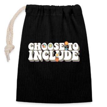 Choose to Include Sped Teacher RBT Future ABA - Closable cotton gift bag (14x20cm) - black - Front