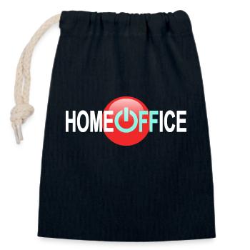 Home OFFice - Auszeit - Verschließbarer Geschenkbeutel aus Baumwolle (14x20cm) - Navy - Vorne