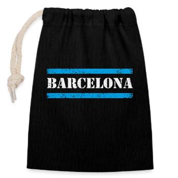 Barcelona Vintage - Verschließbarer Geschenkbeutel aus Baumwolle (14x20cm) - Schwarz - Vorne