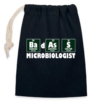 Lustiger Primärelement-Badass-Mikrobiologe - Verschließbarer Geschenkbeutel aus Baumwolle (14x20cm) - Navy - Vorne