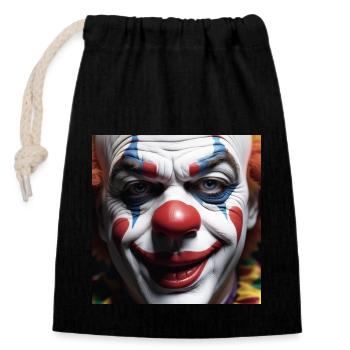 Clown - Closable cotton gift bag (14x20cm) - black - Front