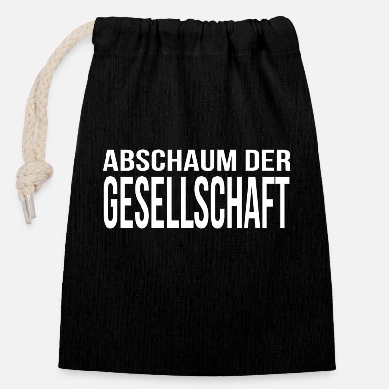 Abschaum - Verschließbarer Geschenkbeutel aus Baumwolle (14x20cm) - Schwarz