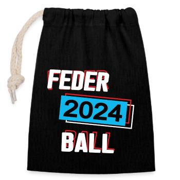 Federball 2024 Federballer Federballspiel Spiel - Verschließbarer Geschenkbeutel aus Baumwolle (14x20cm) - Schwarz - Vorne