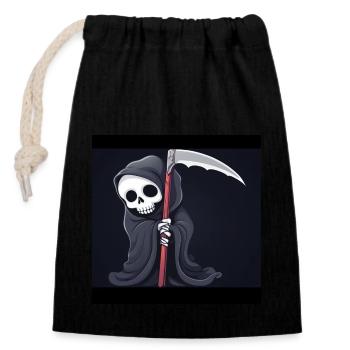 The Grim Reaper - Closable cotton gift bag (14x20cm) - black - Front