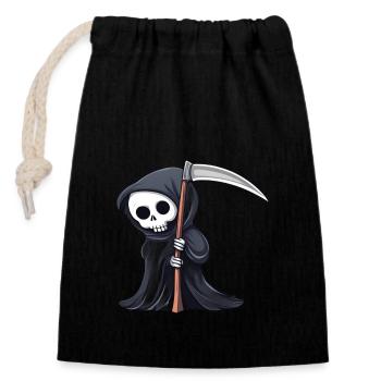 The Grim Reaper - Closable cotton gift bag (14x20cm) - black - Front