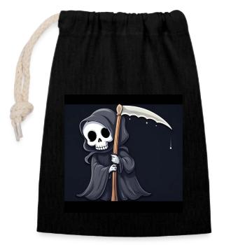 The Grim Reaper - Closable cotton gift bag (14x20cm) - black - Front