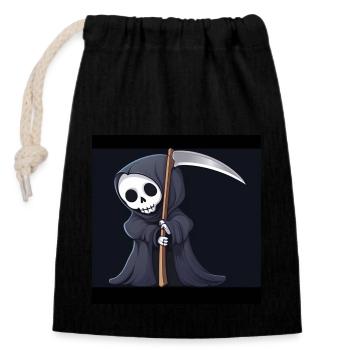 The Grim Reaper - Closable cotton gift bag (14x20cm) - black - Front
