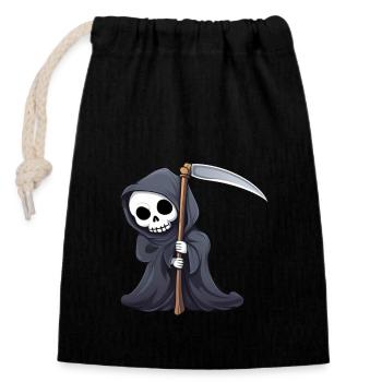 The Grim Reaper - Closable cotton gift bag (14x20cm) - black - Front