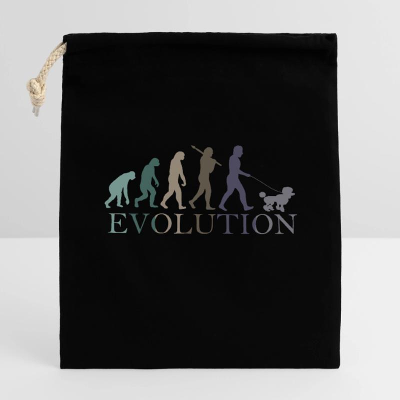 EVOLUTION PUDEL Verschließbarer Geschenkbeutel aus Baumwolle (14x20cm)