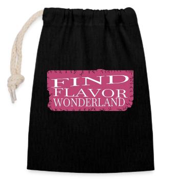 Blague Sorcellerie culinaire Découverte constante - Sac cadeau en coton avec cordon (14 x 20 cm) - noir - Devant