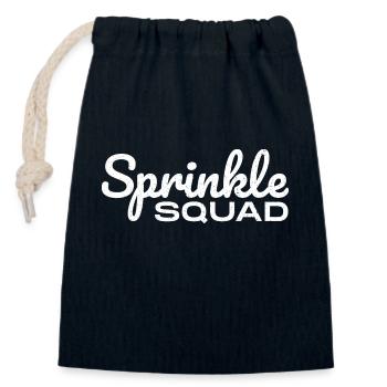 Sprinkle Squad - Lustiges Donut Geschenk - Verschließbarer Geschenkbeutel aus Baumwolle (14x20cm) - Navy - Vorne