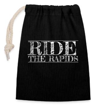 extreme experiences heart-pounding excitement - Closable cotton gift bag (14x20cm) - black - Front