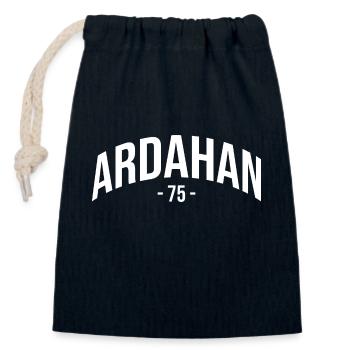 Ardahan 75 Turquie Turquie Turquie Cadeau Ardahanli TR - Sac cadeau en coton avec cordon (14 x 20 cm) - bleu marine - Devant