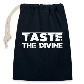 Flavor Profile Culinary Pleasure - Closable cotton gift bag (14x20cm) - navy - Front