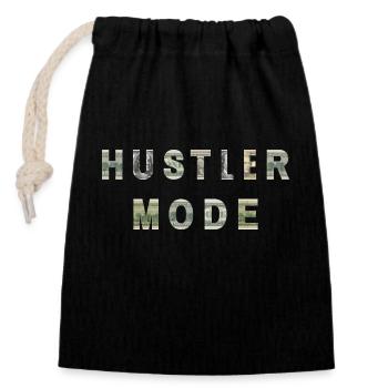 Hustler Fashion Money Texture Inspiration - Closable cotton gift bag (14x20cm) - black - Front