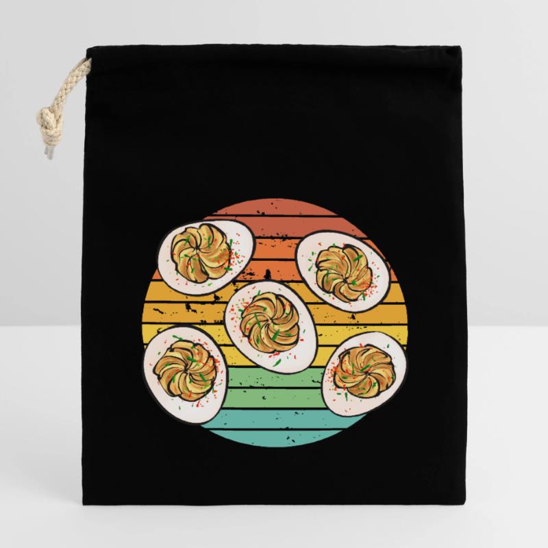 Gefüllte Eier Deviled Eggs Verschließbarer Geschenkbeutel aus Baumwolle (14x20cm)