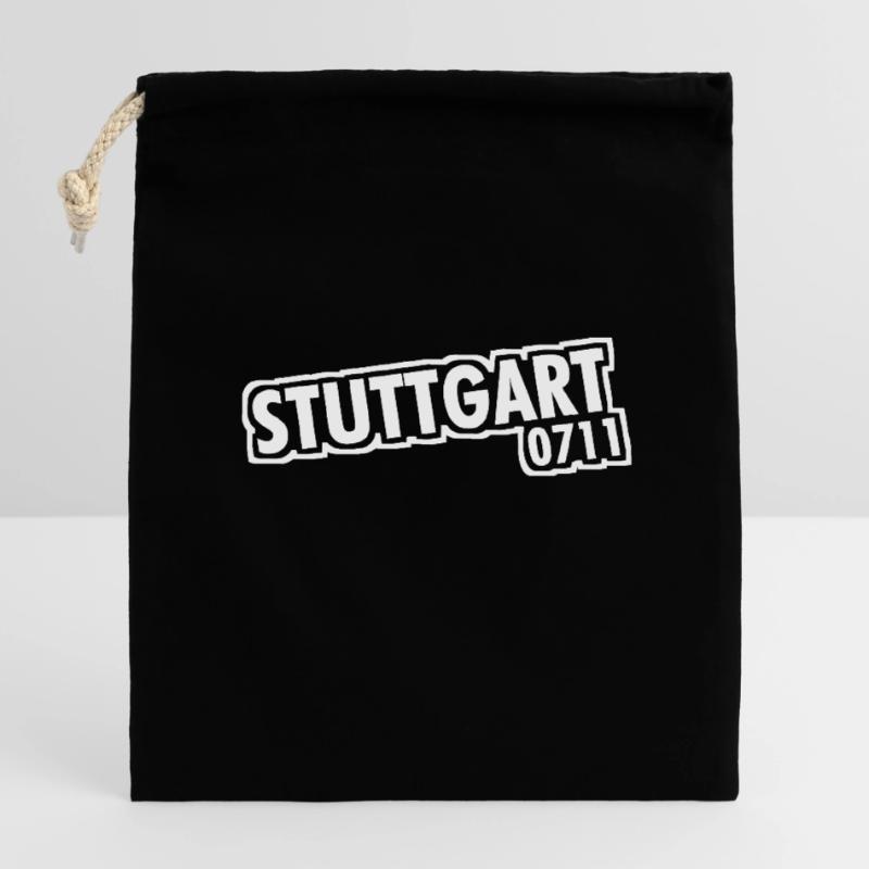 Stuttgart - 0711 - Area Code - Baden-Württemberg Closable cotton gift bag (14x20cm)