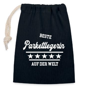 Beste Parkettlegerin der Welt weltbeste Meisterin - Verschließbarer Geschenkbeutel aus Baumwolle (14x20cm) - Navy - Vorne