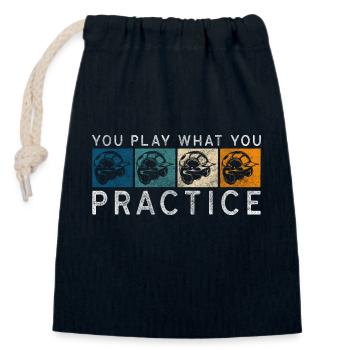 Baseball Player Bat Game Fan - Closable cotton gift bag (14x20cm) - navy - Front