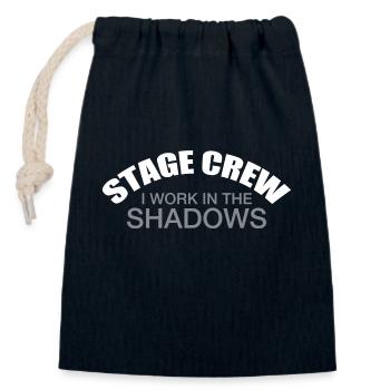 Theater Tech Stage Crew I Work In The Shadows - Verschließbarer Geschenkbeutel aus Baumwolle (14x20cm) - Navy - Vorne
