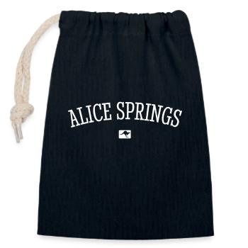 Alice Springs Australia Down Under Kangaroo - Closable cotton gift bag (14x20cm) - navy - Front