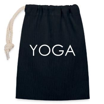 Yoga - Meditation - Mental Erholung - Relax - Verschließbarer Geschenkbeutel aus Baumwolle (14x20cm) - Navy - Vorne