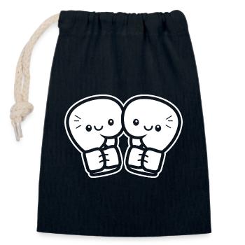 Lustige Boxhandschuhe - Verschließbarer Geschenkbeutel aus Baumwolle (14x20cm) - Navy - Vorne
